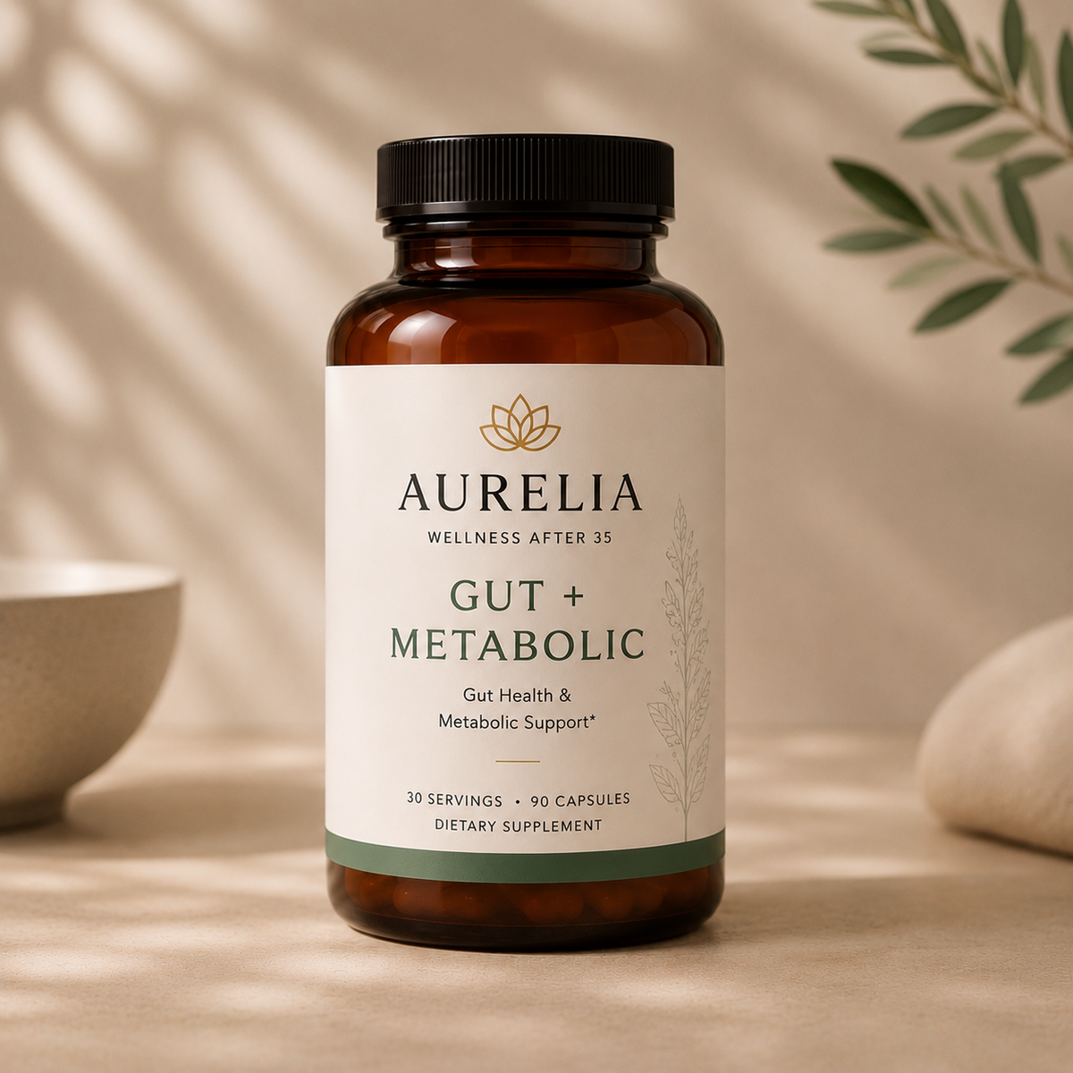 Gut + Metabolic Daily gut and metabolic support to help you feel balanced, energized, and nourished from within. 90 Capsules | 30-Day Supply